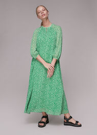 Indo Floral Trapeze Dress
