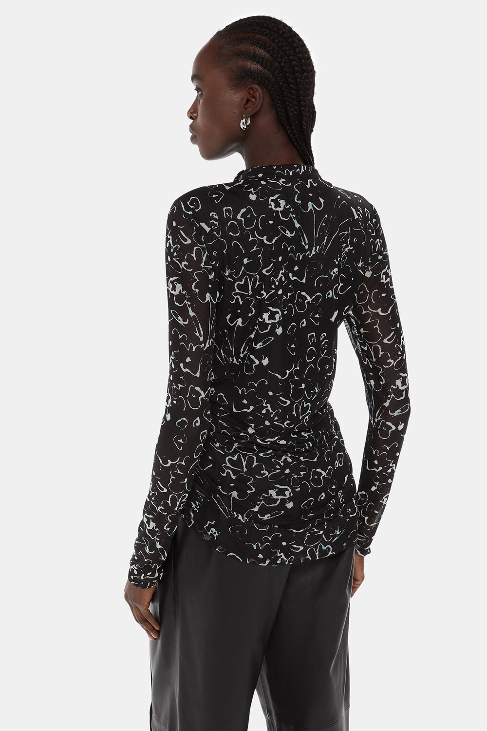 Scribble Bouquet Ruched Top