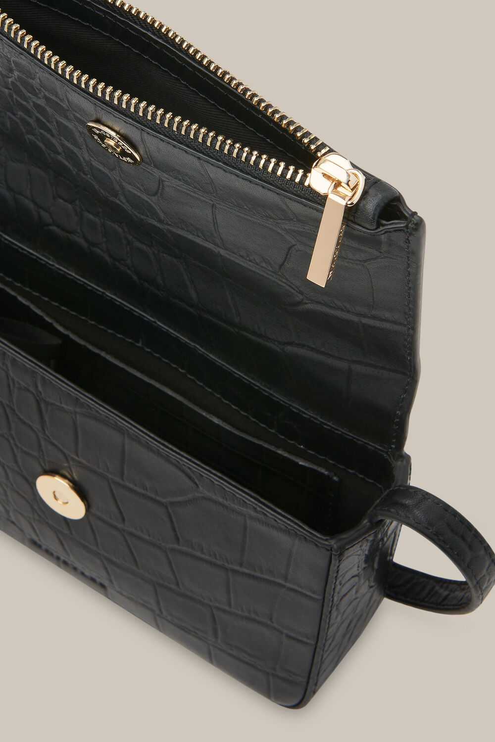 Luca Croc Foldover Bag
