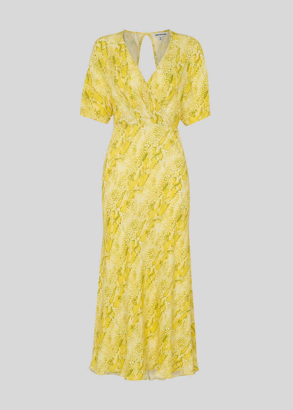 Python Print Midi Dress Yellow/Multi