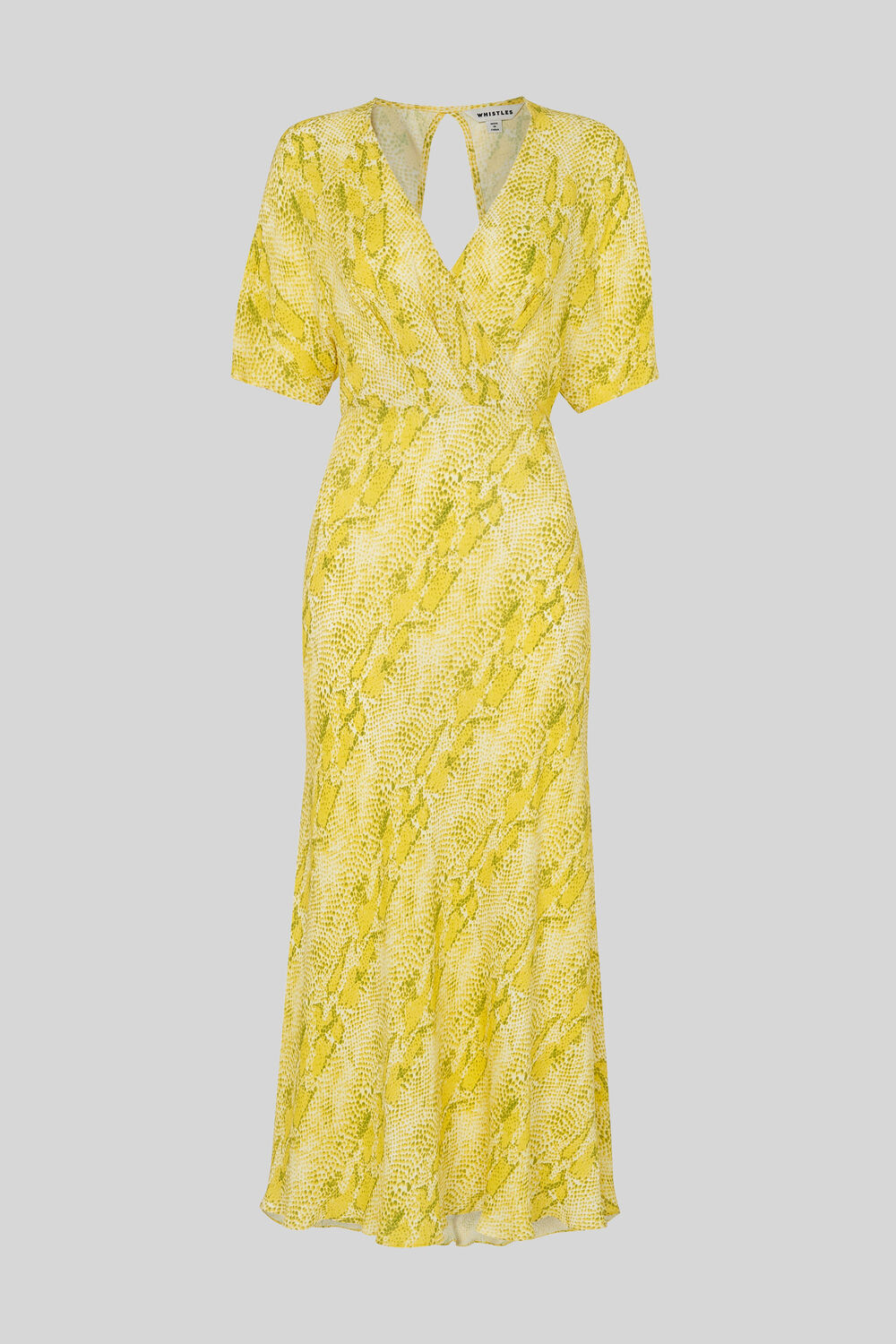 Python Print Midi Dress Yellow/Multi