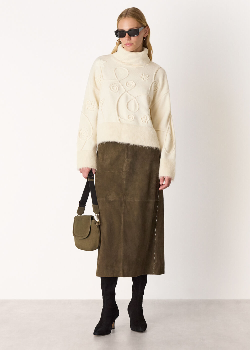 Wool Embroidered Floral Jumper
