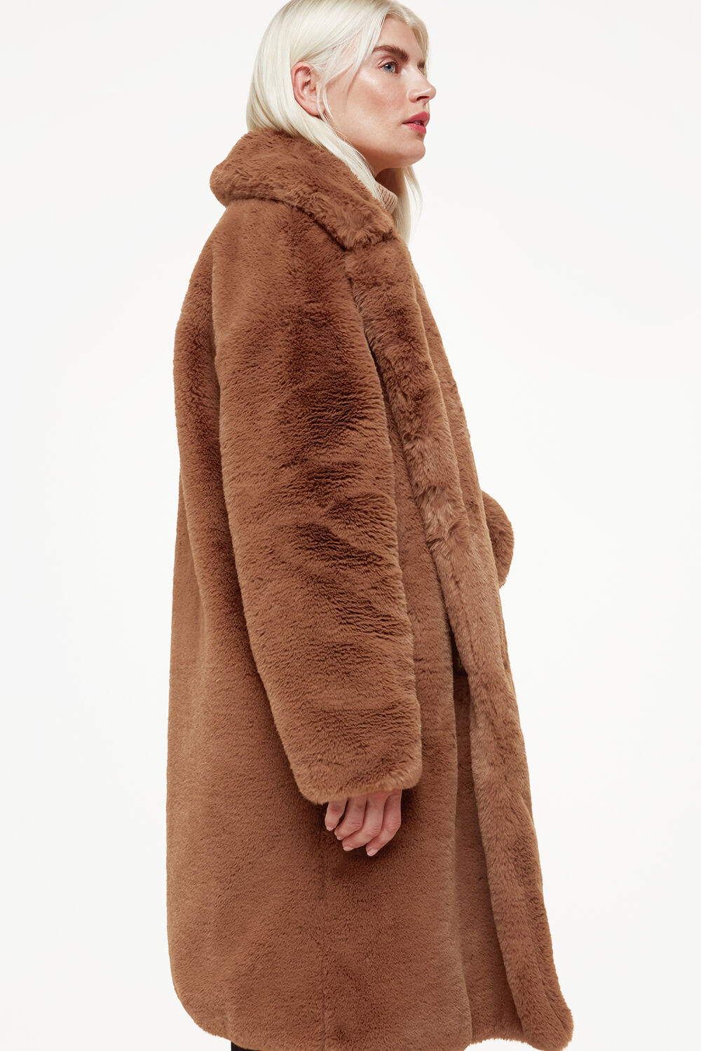 Petite Teddy Faux Fur Coat