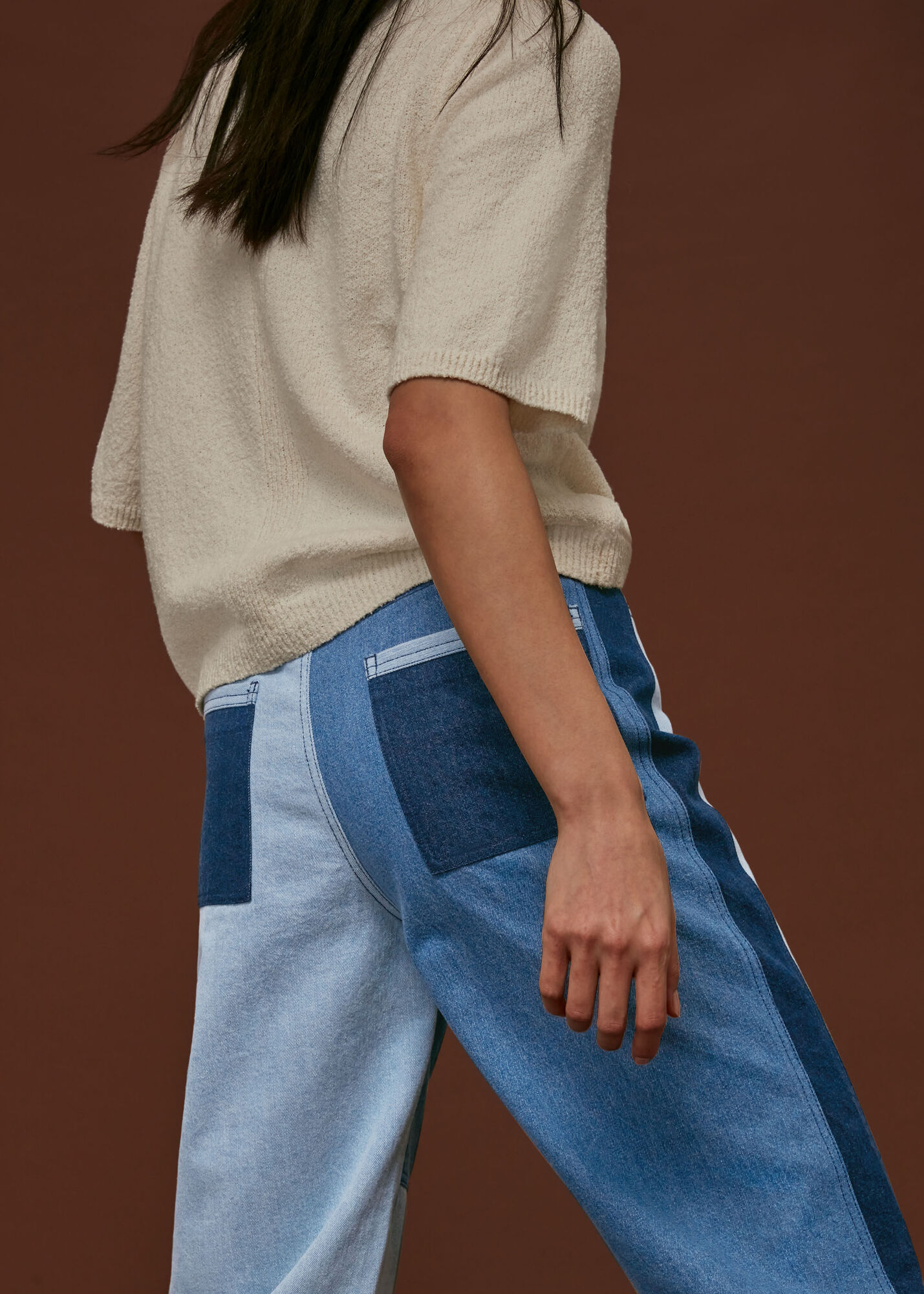 Denim Patchwork Jean WHISTLES