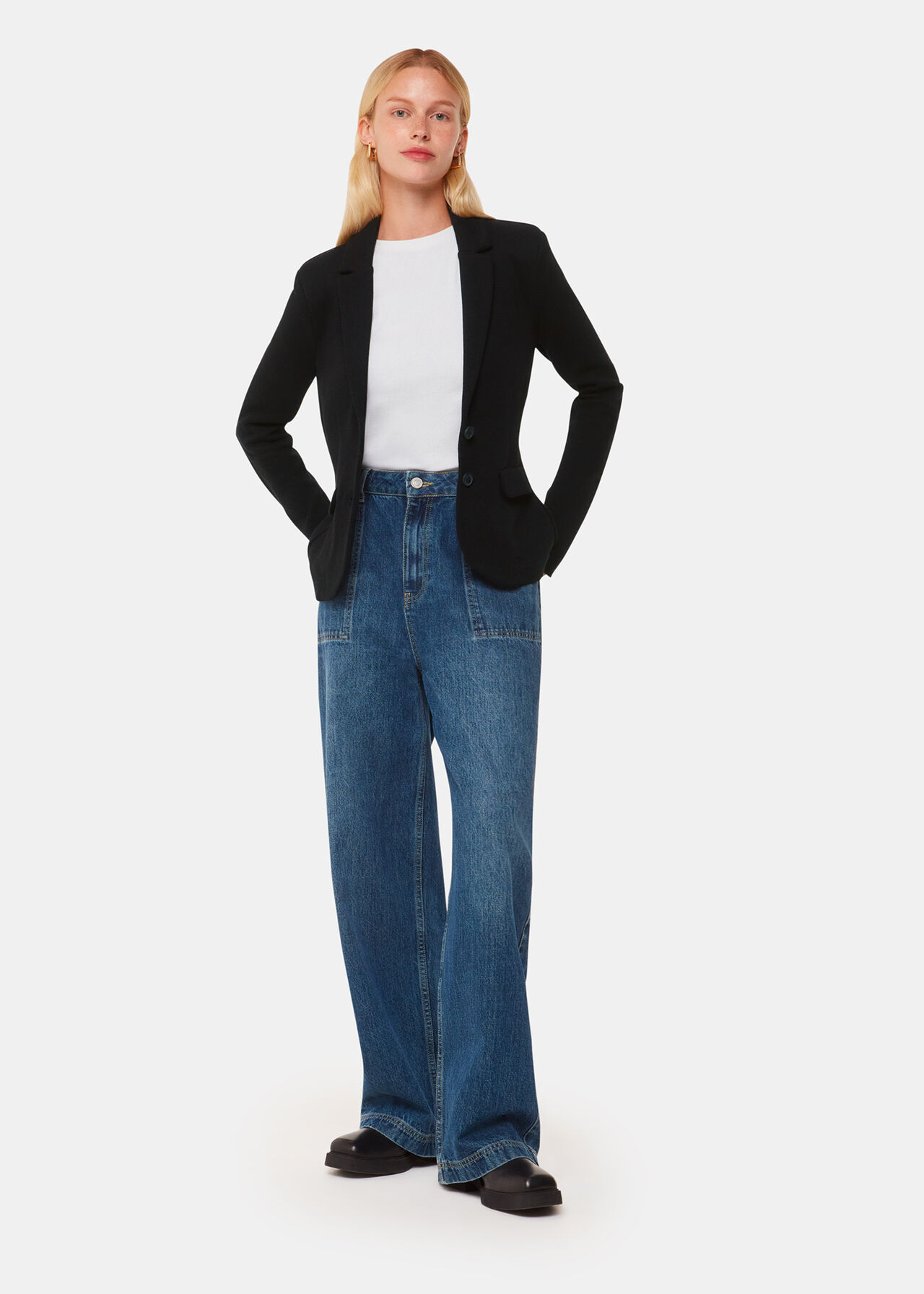 Slim Jersey Jacket Black