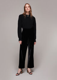 Jewel Button Collar Sweater