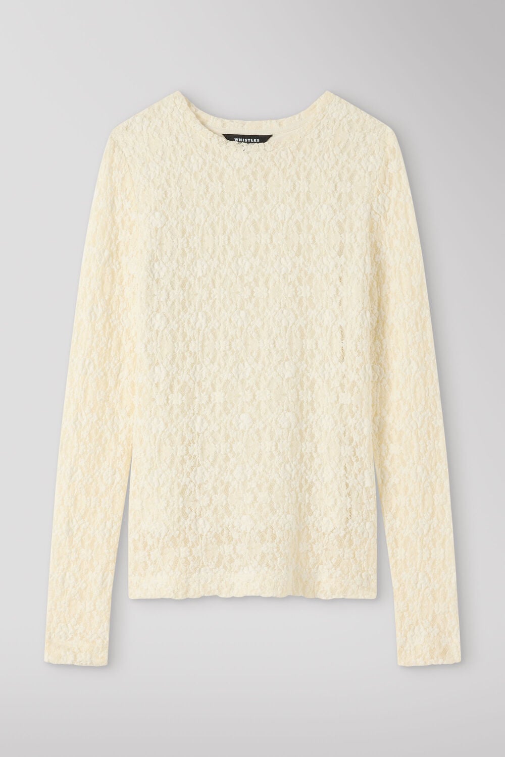 Ivory Lace Detail Jersey Top
