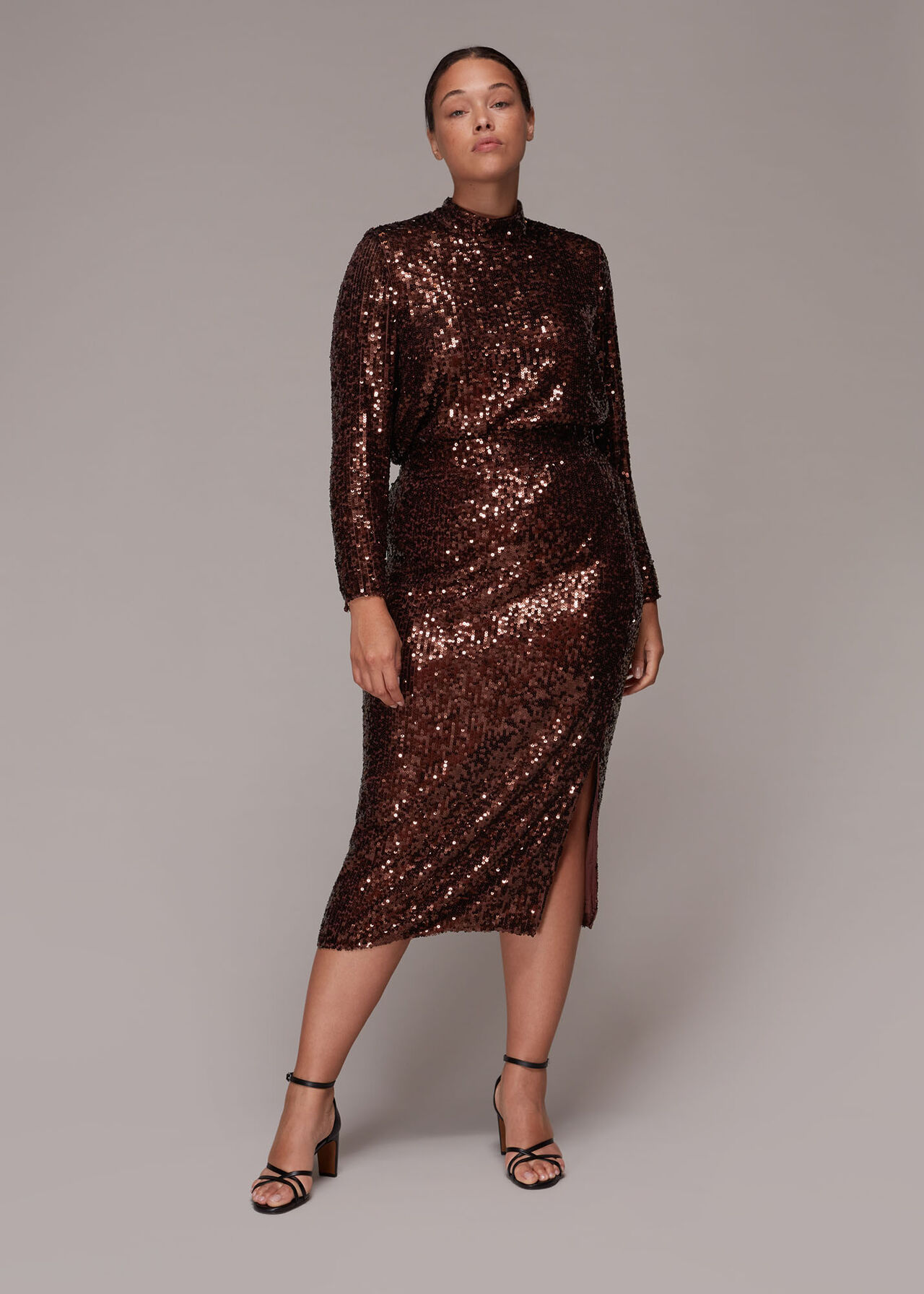 Sequin Column Skirt