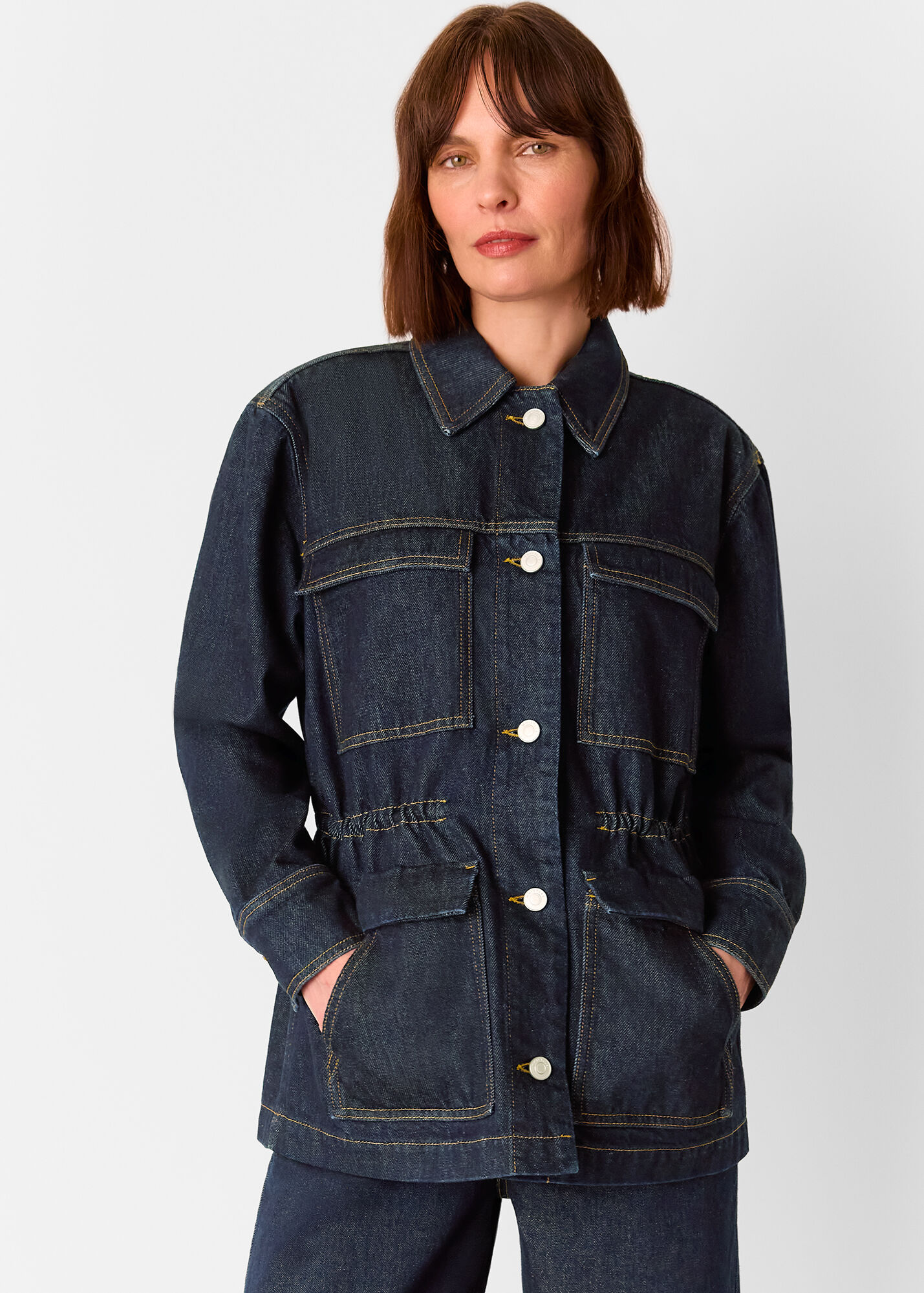 Ninja Godhead Print Loose Fit Deconstructive Denim Jacket