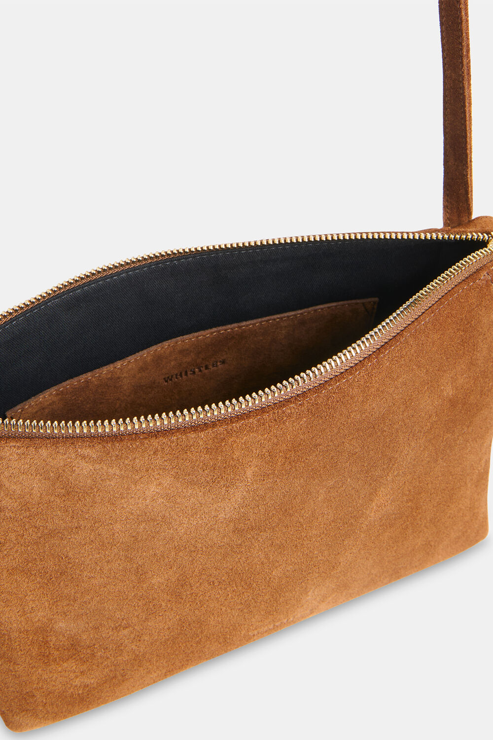 Tan Kaia Suede Crossbody Bag