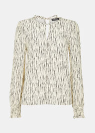 Shibori Stripe Detail Blouse