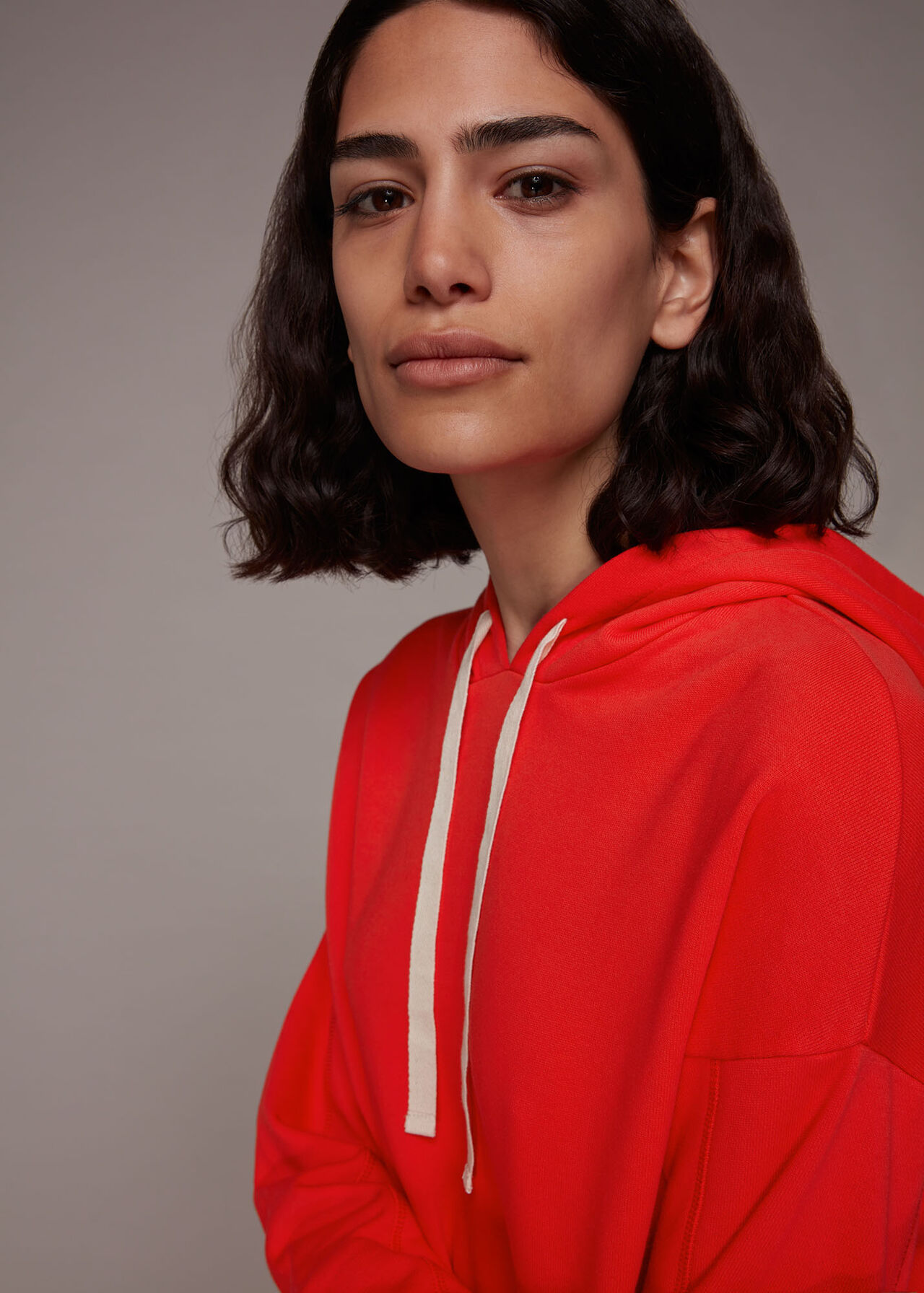 Red Easy Basic Hoodie | WHISTLES