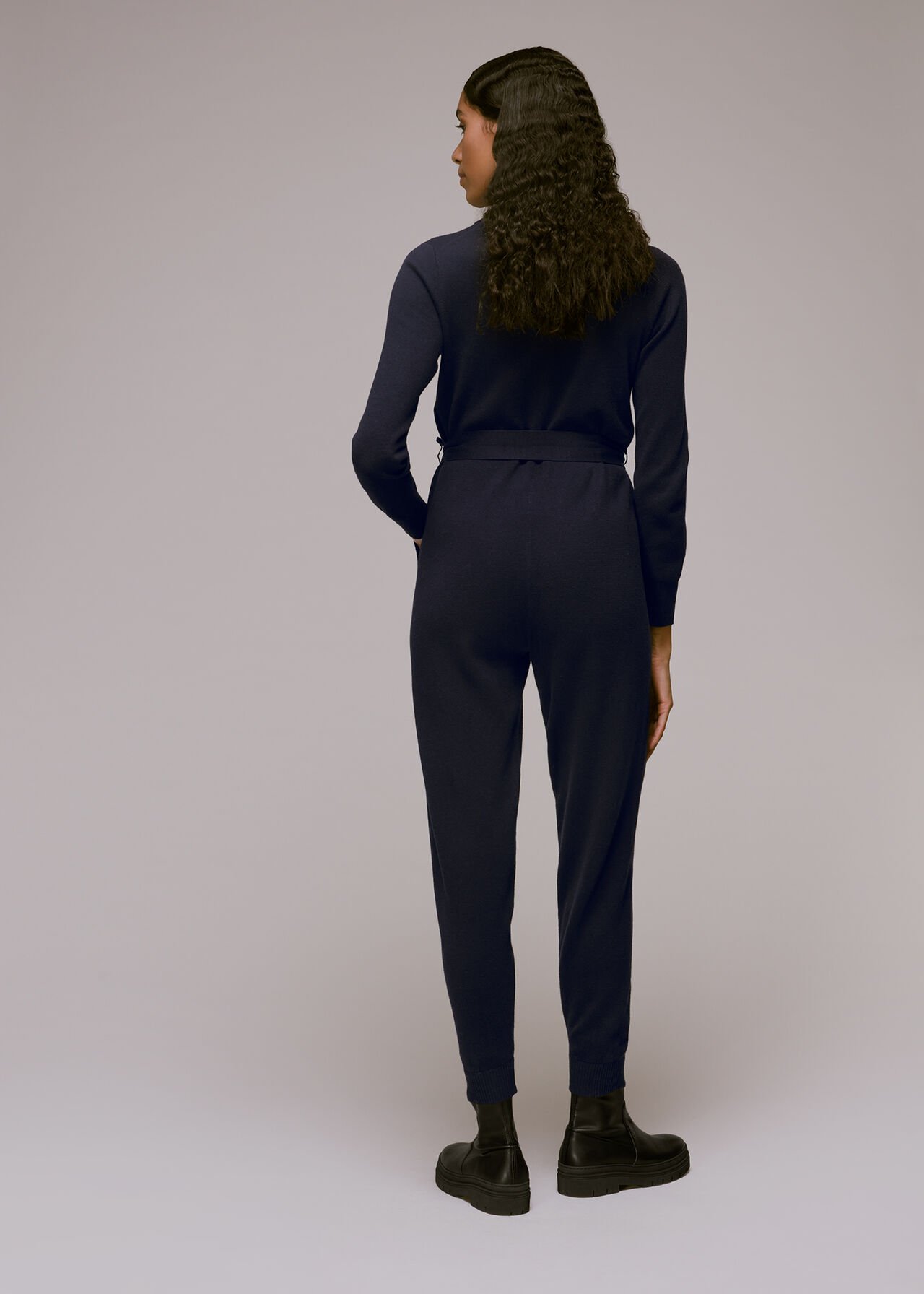 Knitted Button Front Jumpsuit