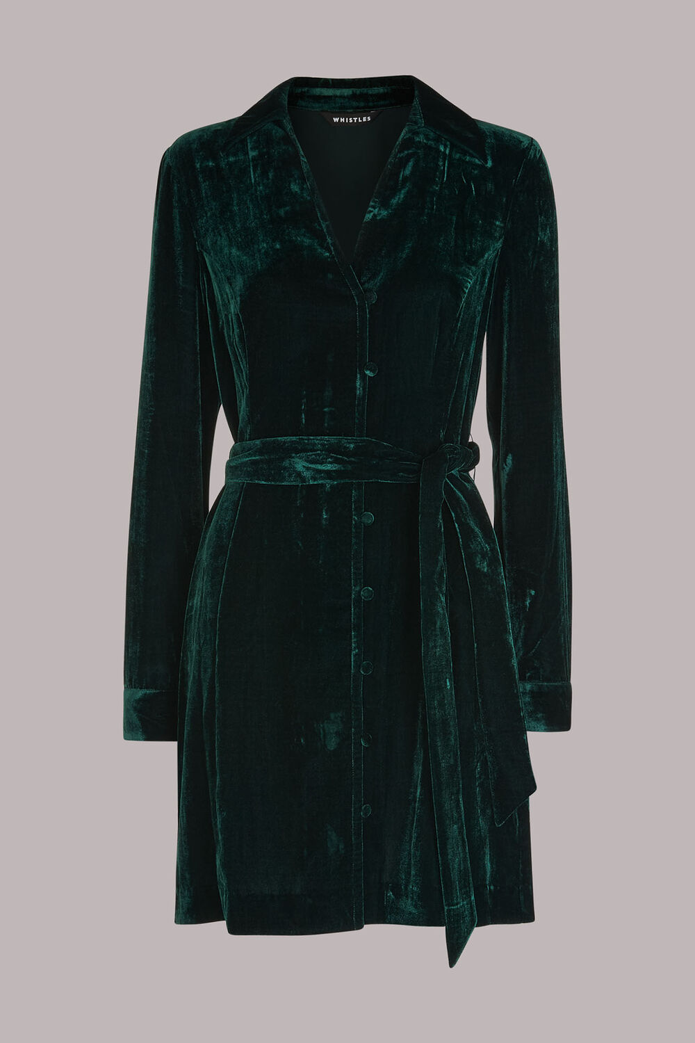 Velvet Wrap Mini Dress