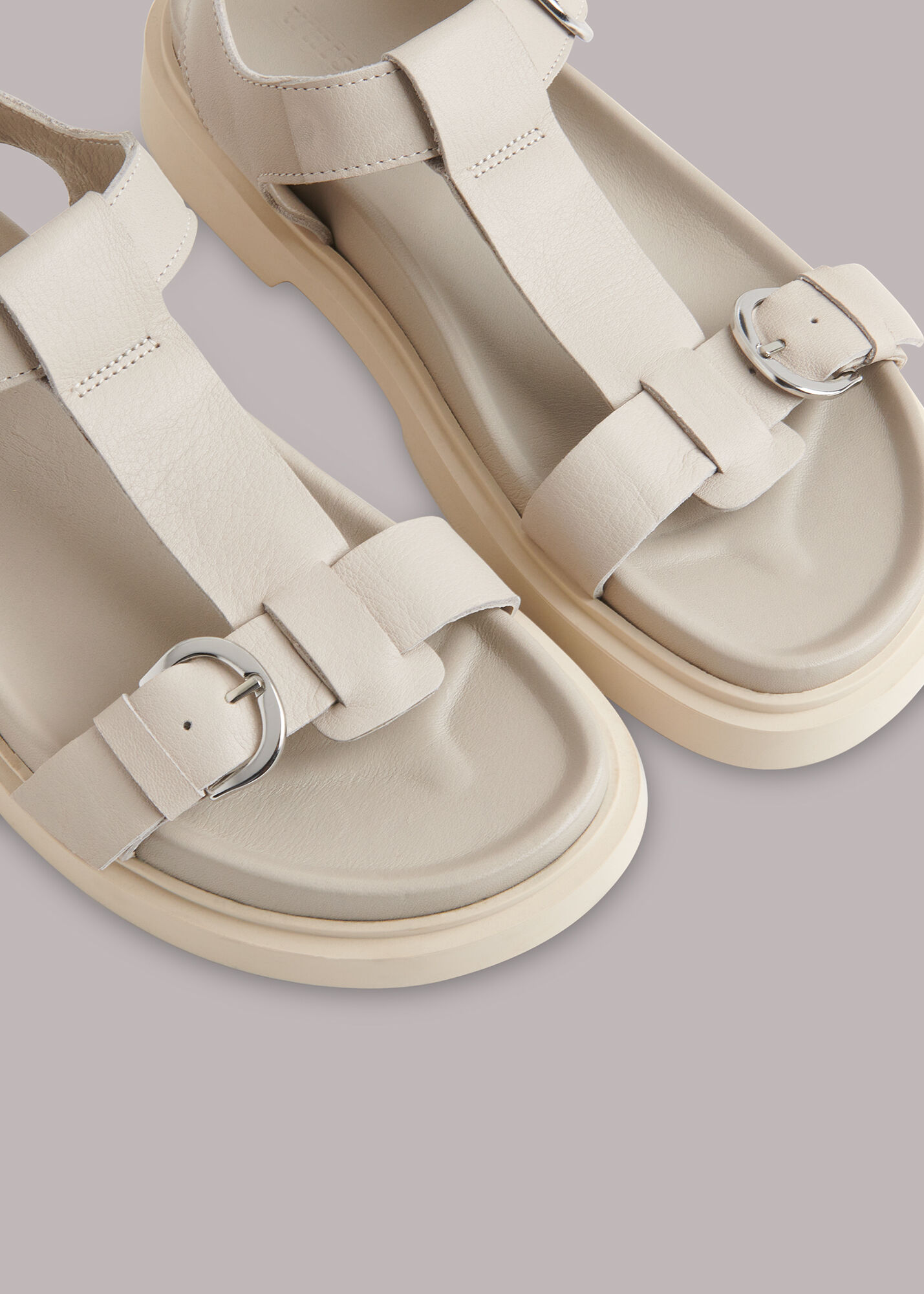 Neutral Porto Double Buckle Sandal WHISTLES