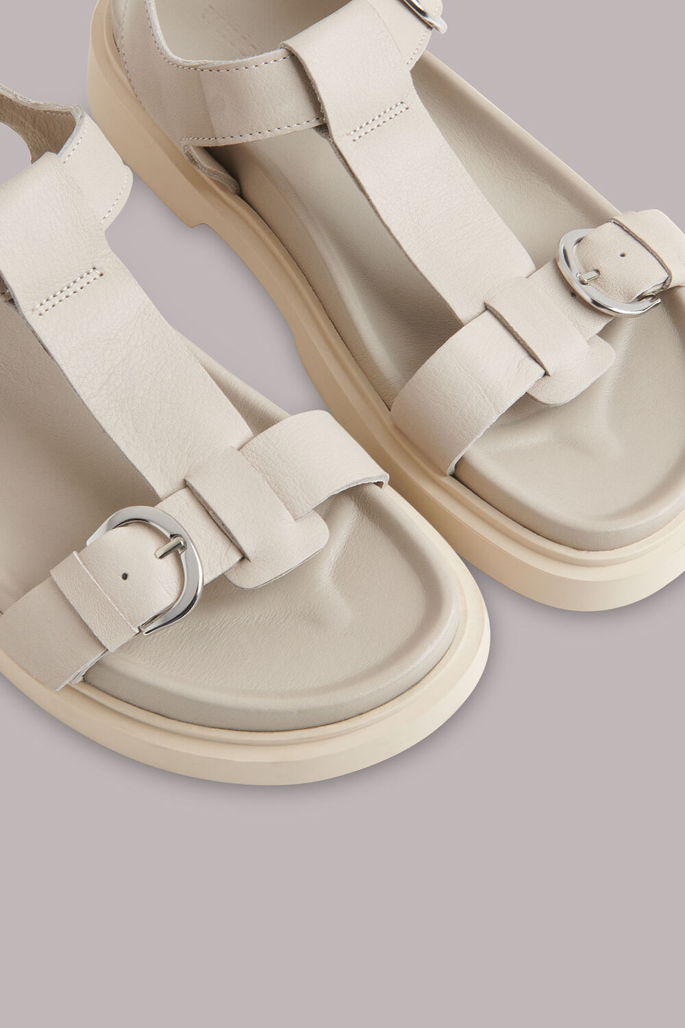 Neutral Porto Double Buckle Sandal