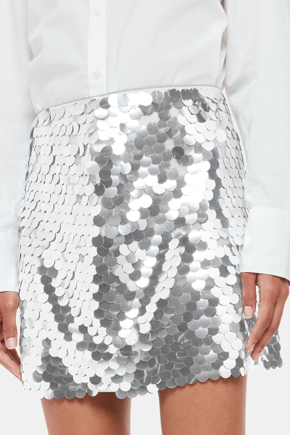 Sequin Disc Mini Skirt