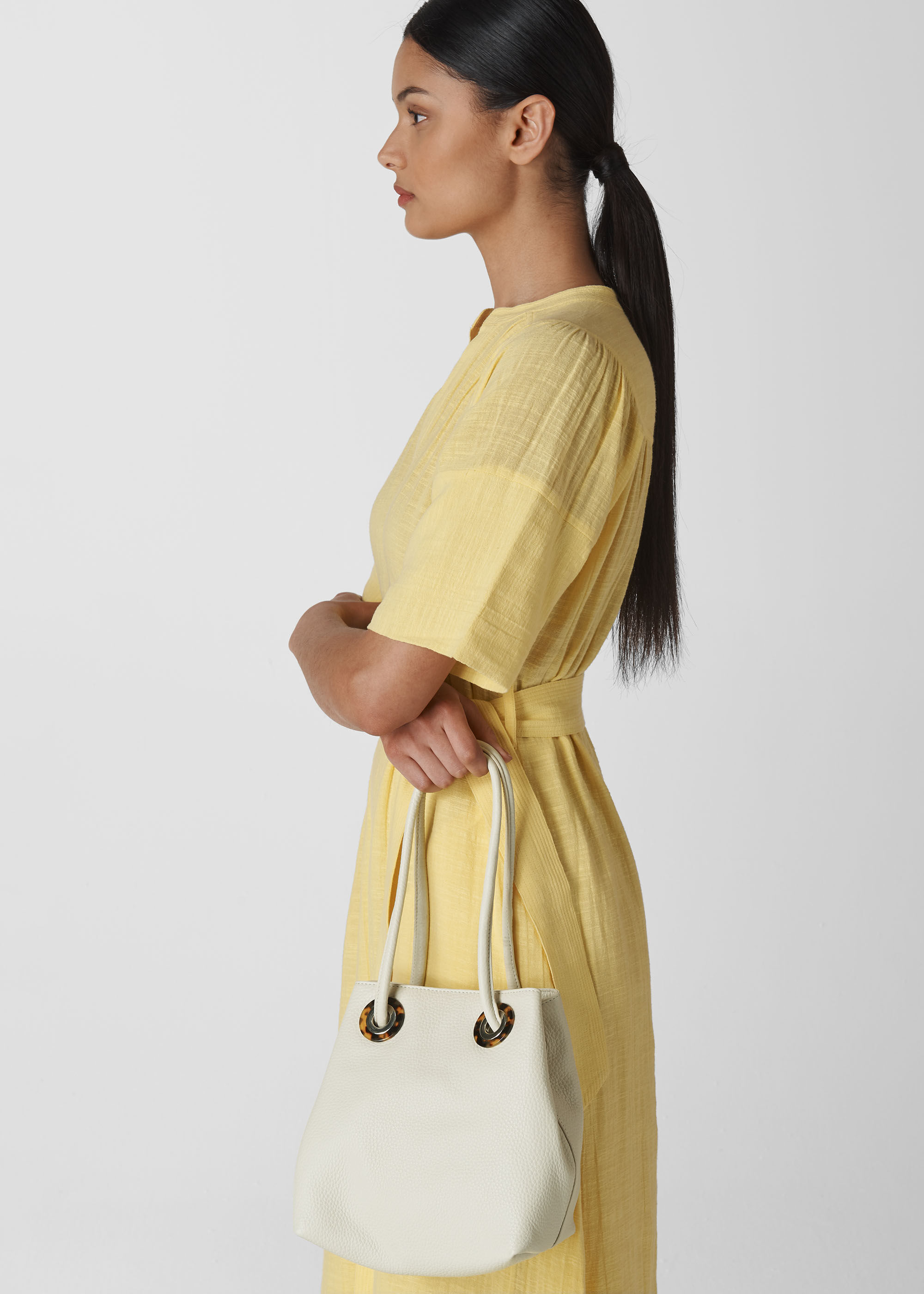 White Mabel Tort Eyelet Bag
