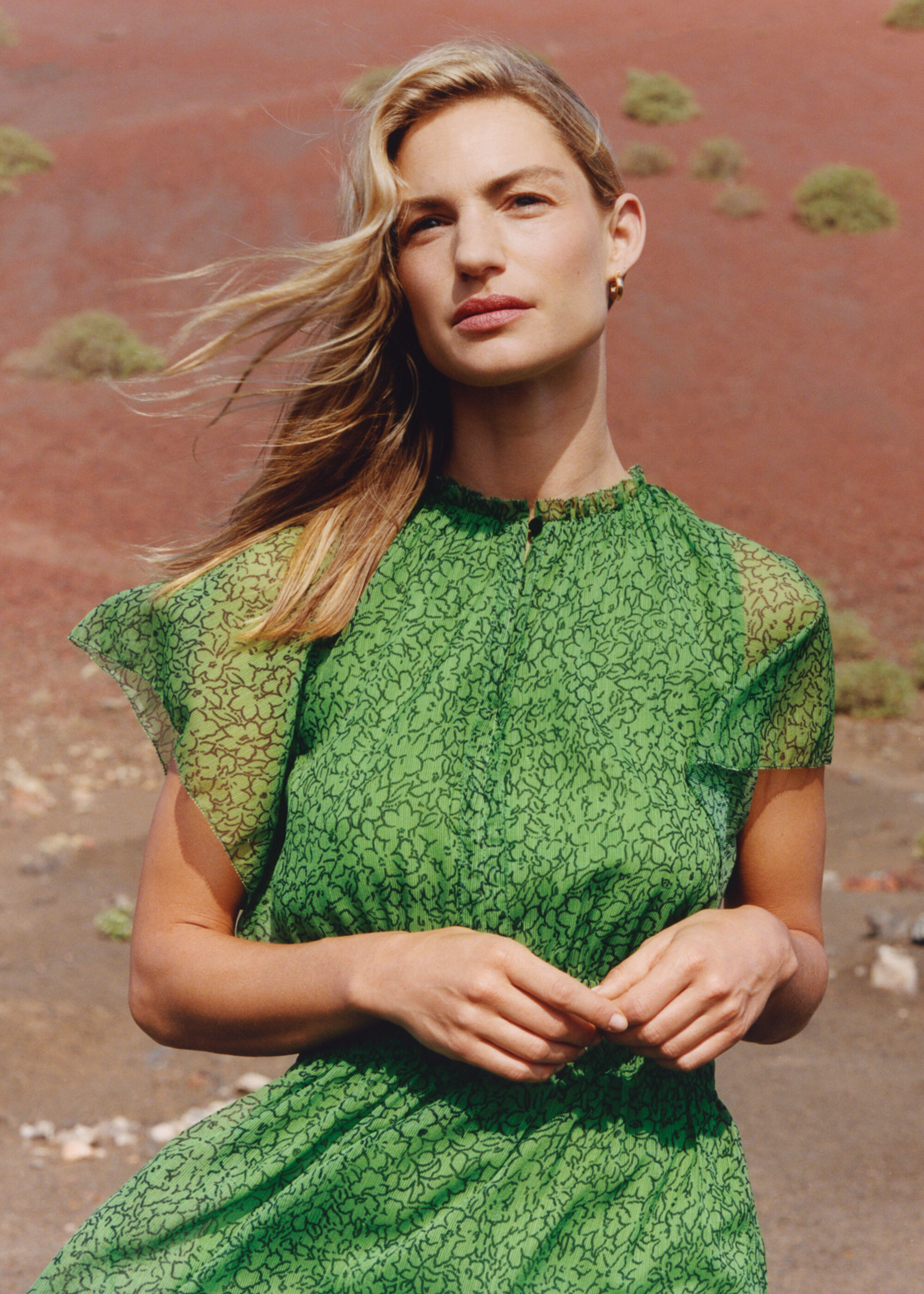 Whistles ditsy blossom midi sale shirt dress