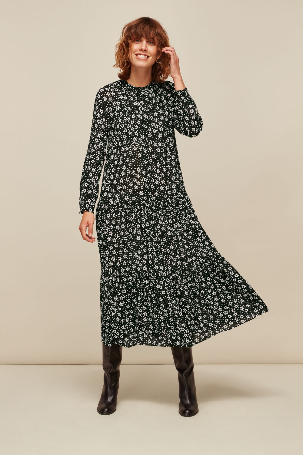 Daisy Spot Trapeze Dress