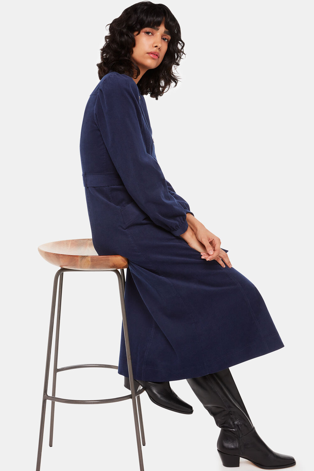 Angelica Cord Midi Dress