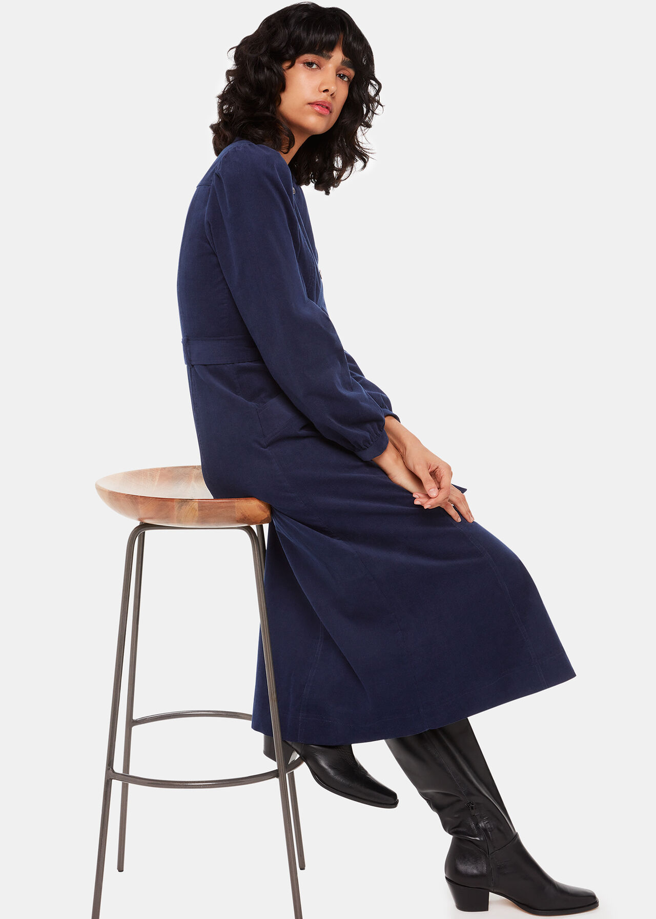 Angelica Cord Midi Dress