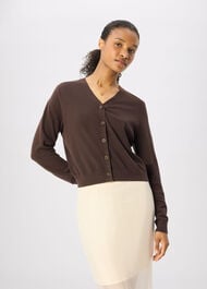 V Neck Linen Cardigan