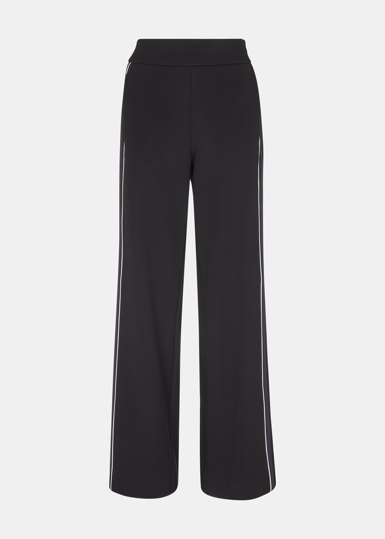 Black/Multi Edie Side Stripe Ponte Trouser | WHISTLES