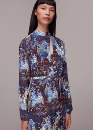 Great Lake Keyhole Silk Dress