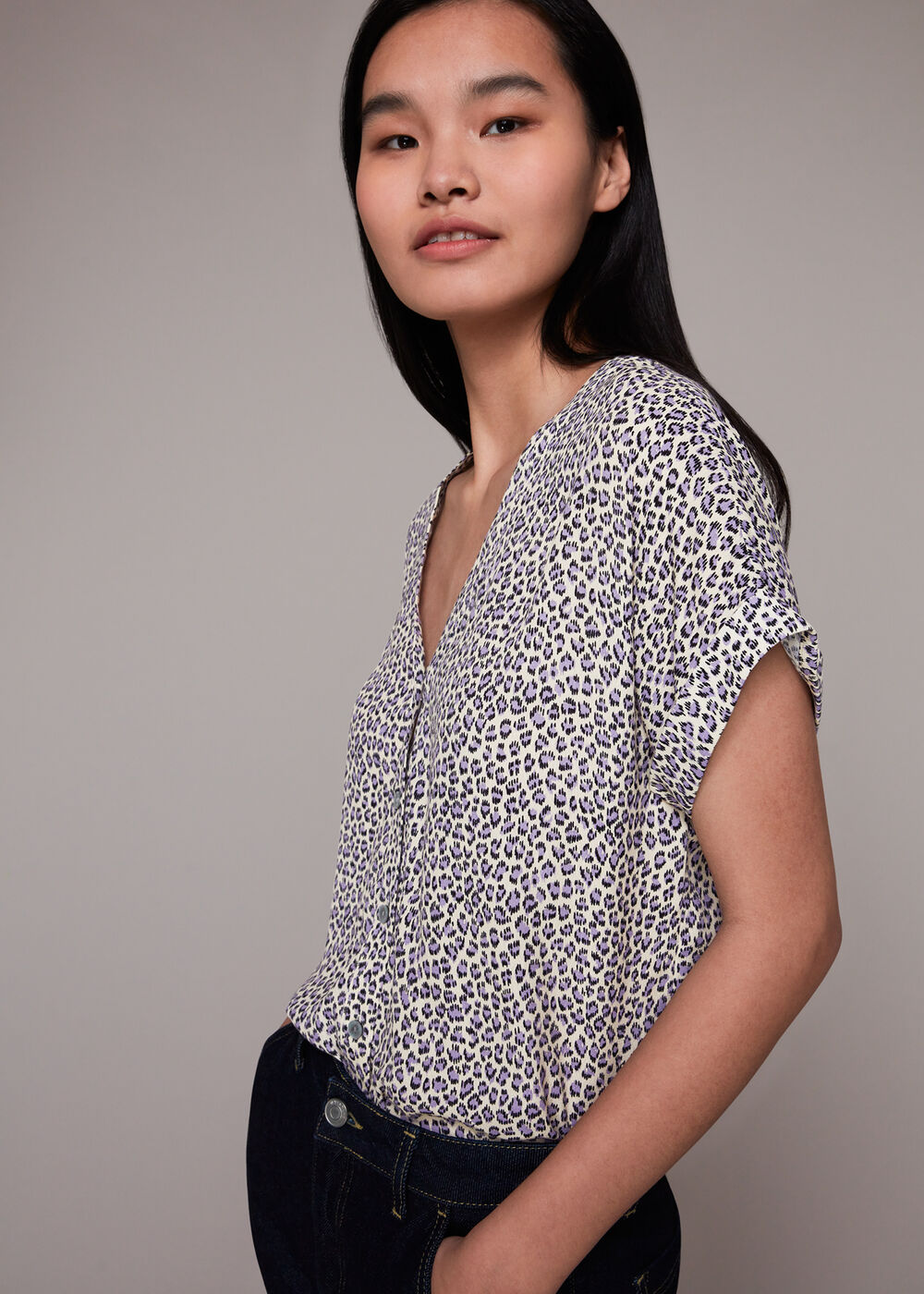 Dashed Leopard Top