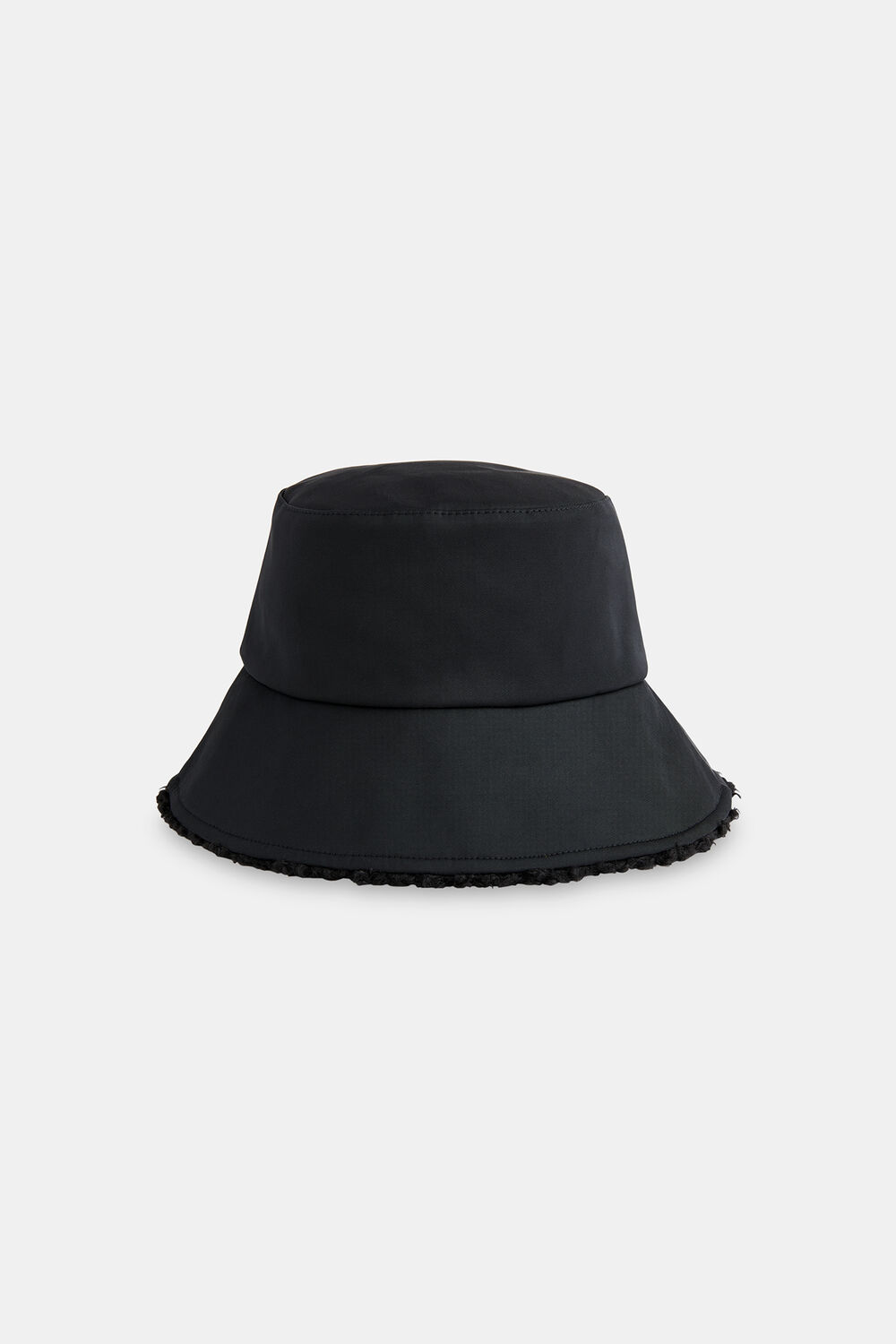 Black Reversible Borg Bucket Hat