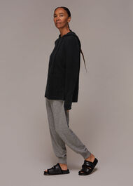 Ribbed Knitted Hoodie
