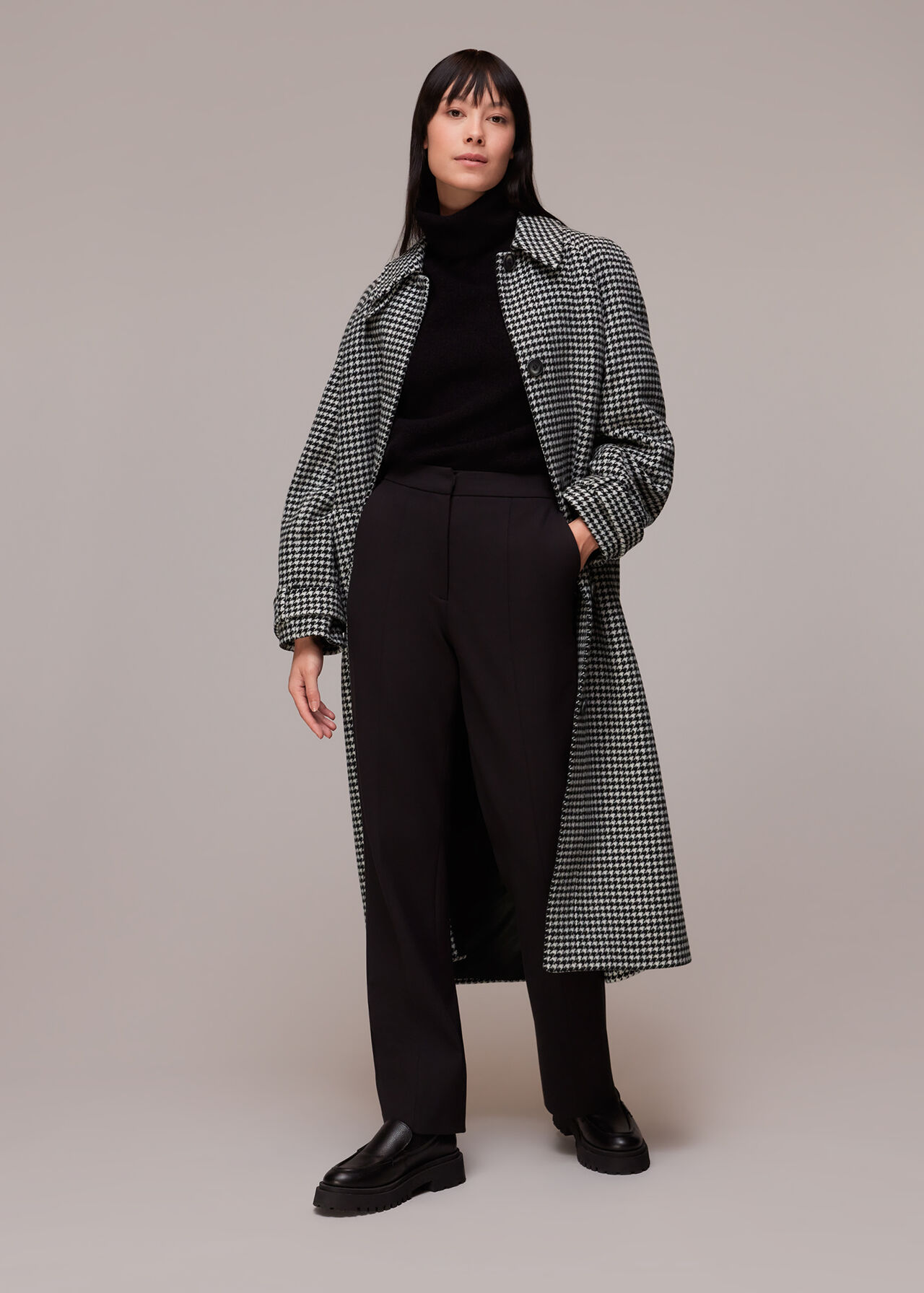Isobel Wool Dogtooth Car Coat