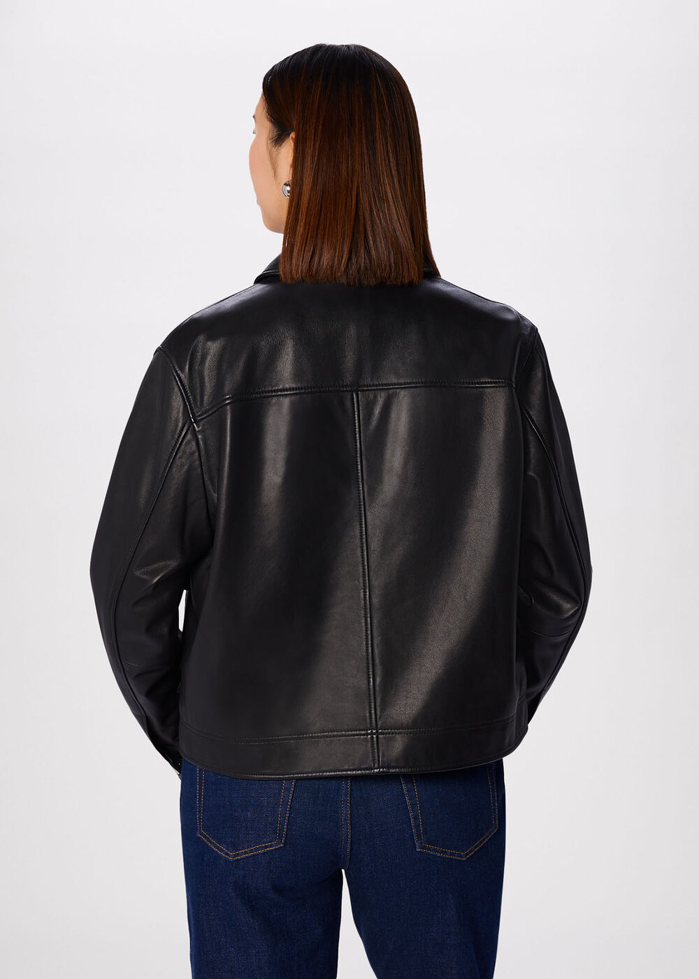Natia Leather Western Jacket
