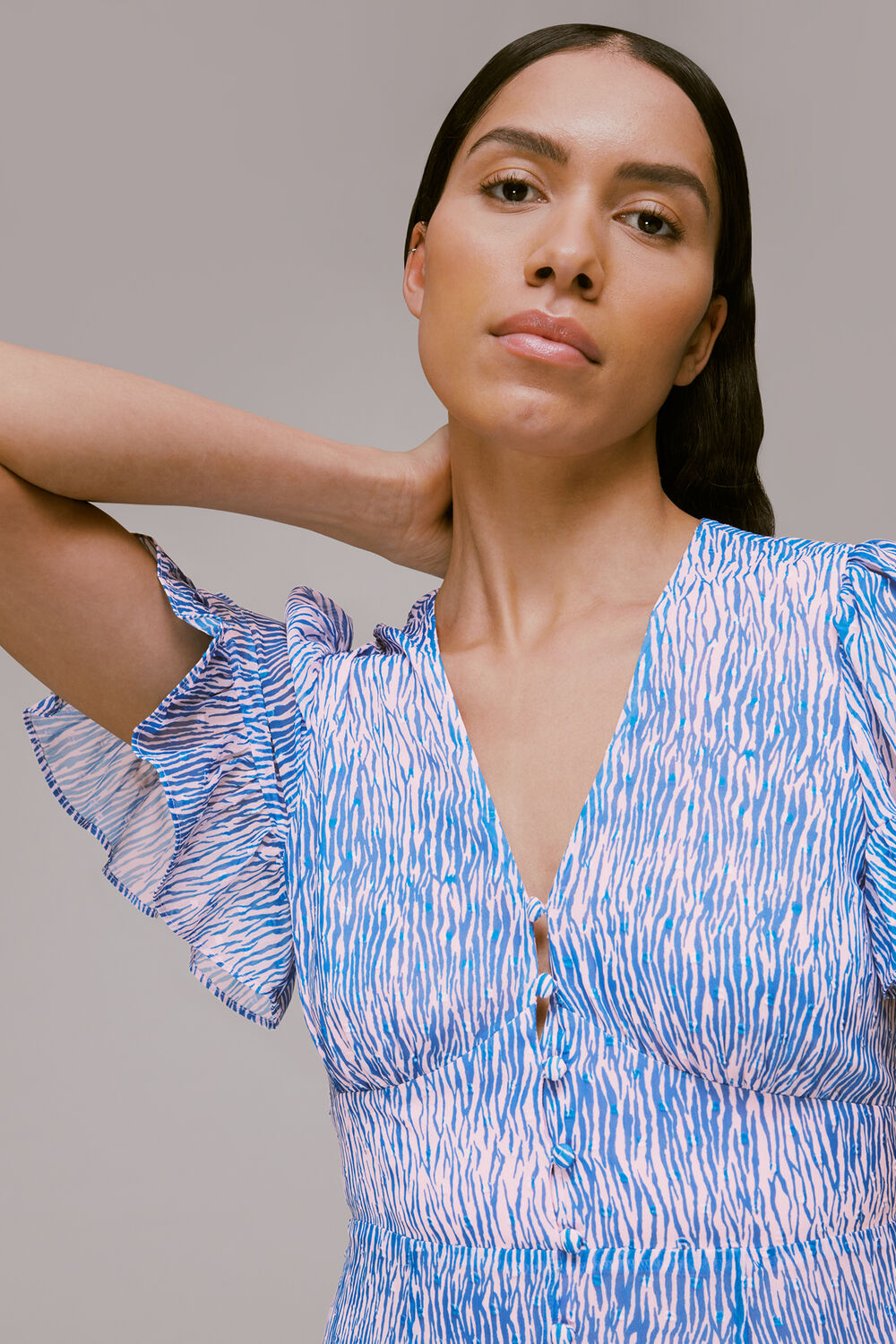 Tiger Dobby Midi Dress