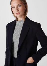 Relaxed Patch Pocket Jacket Navy