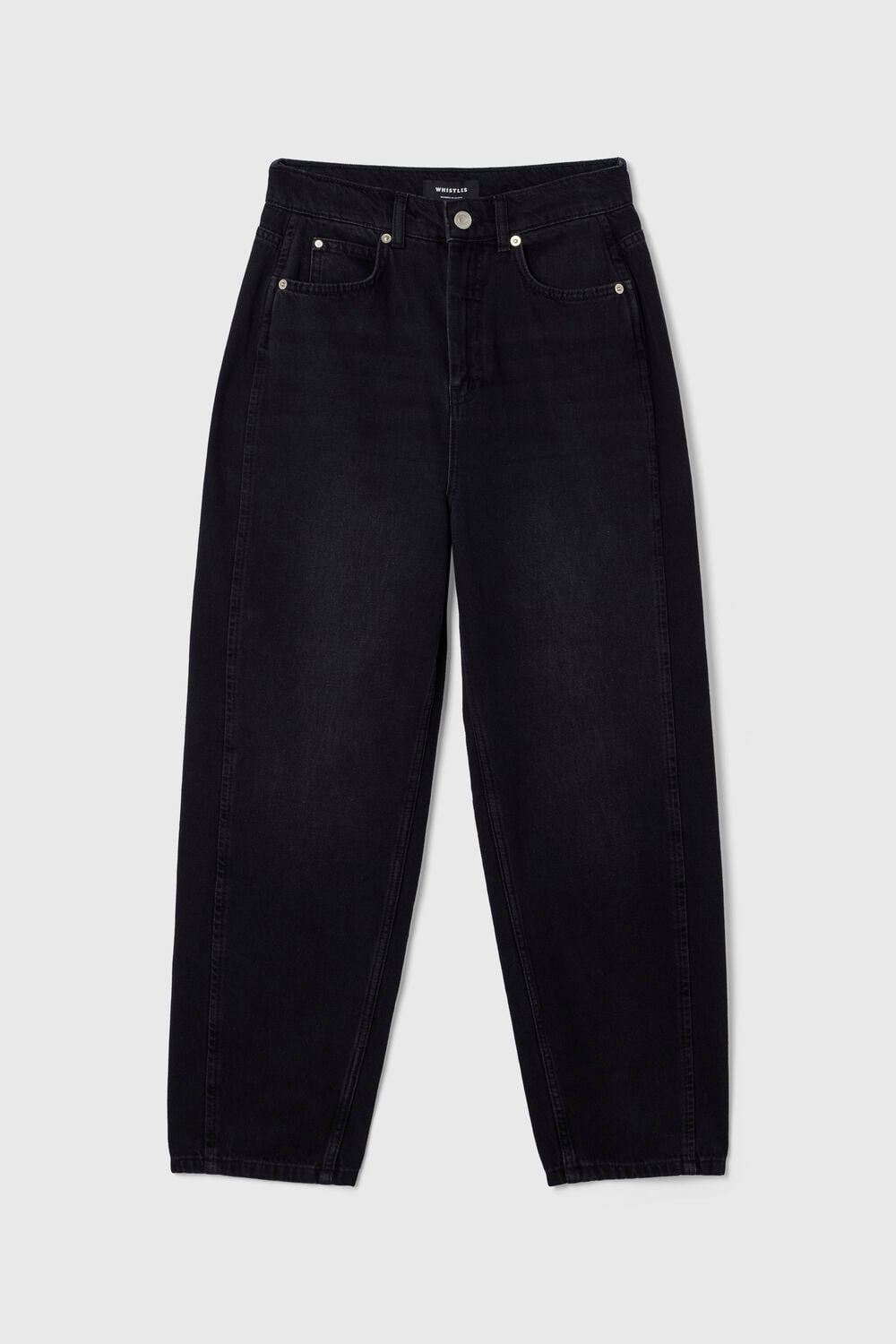 Black Petite Authentic Barrel Leg Jean