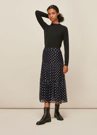 Metallic Dobby Skirt