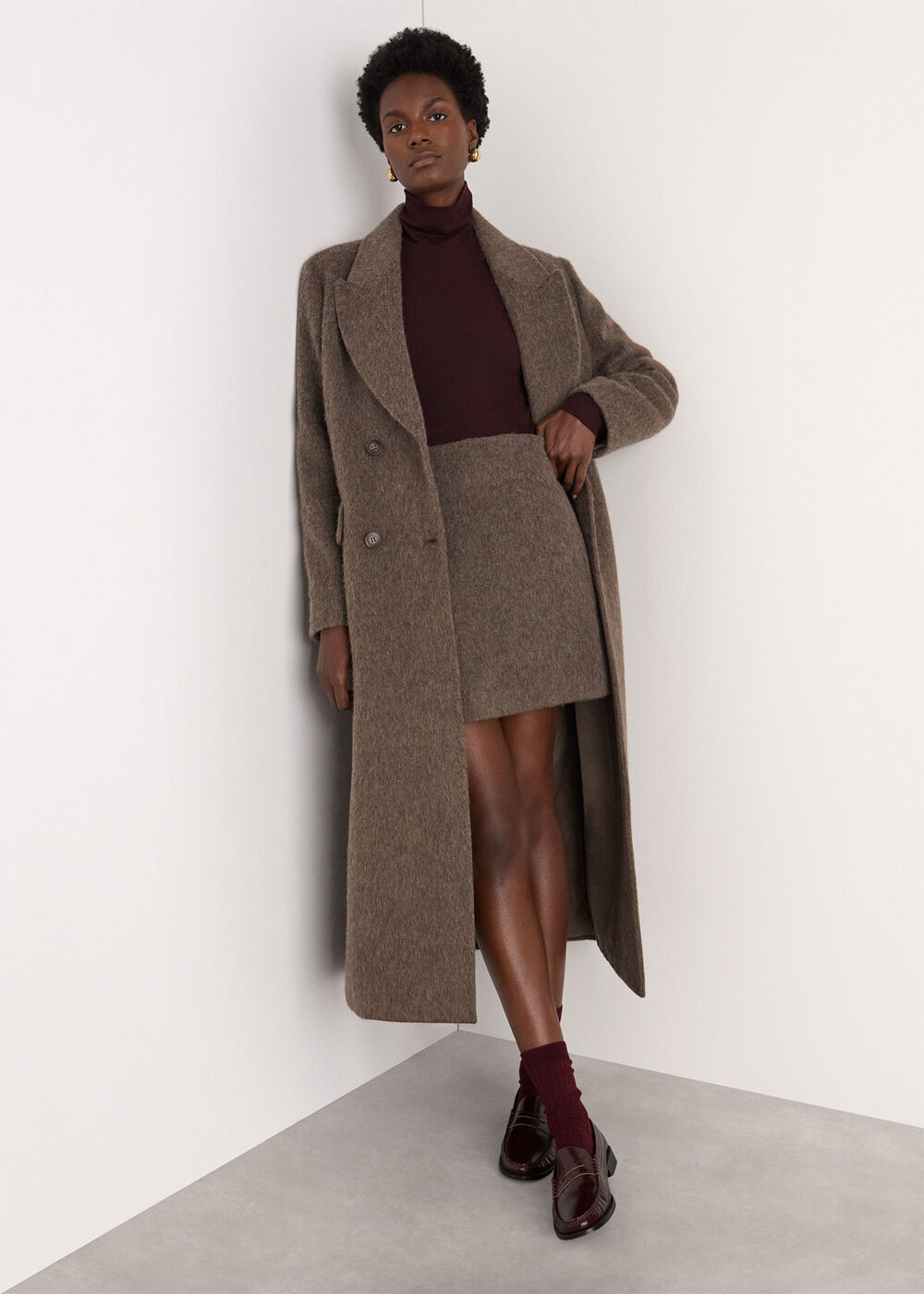 Maxi Double Breasted Wool Coat