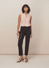 Selena Silk Top Pale Pink