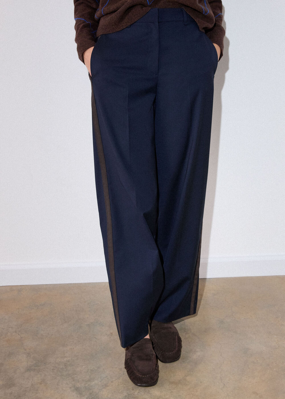 Side Stripe Straight Trouser