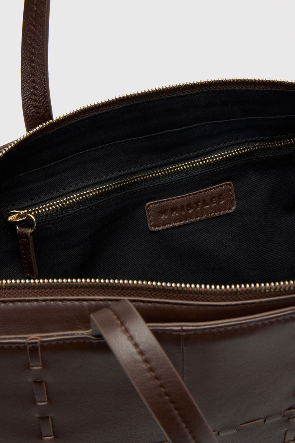 Chocolate Whipstitch Tote Bag