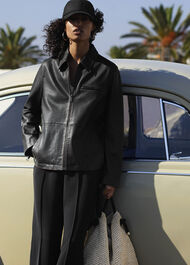 Kate Burnished Leather Jacket