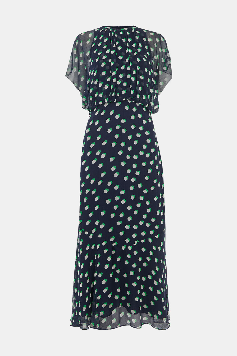 Moon Spot Print Midi Dress