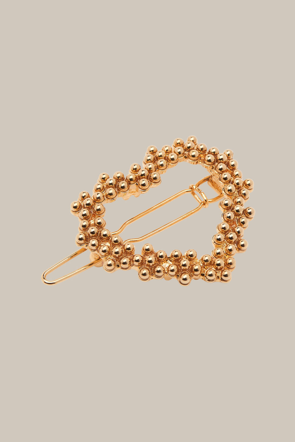 Seed Bead Cluster Heart Clip