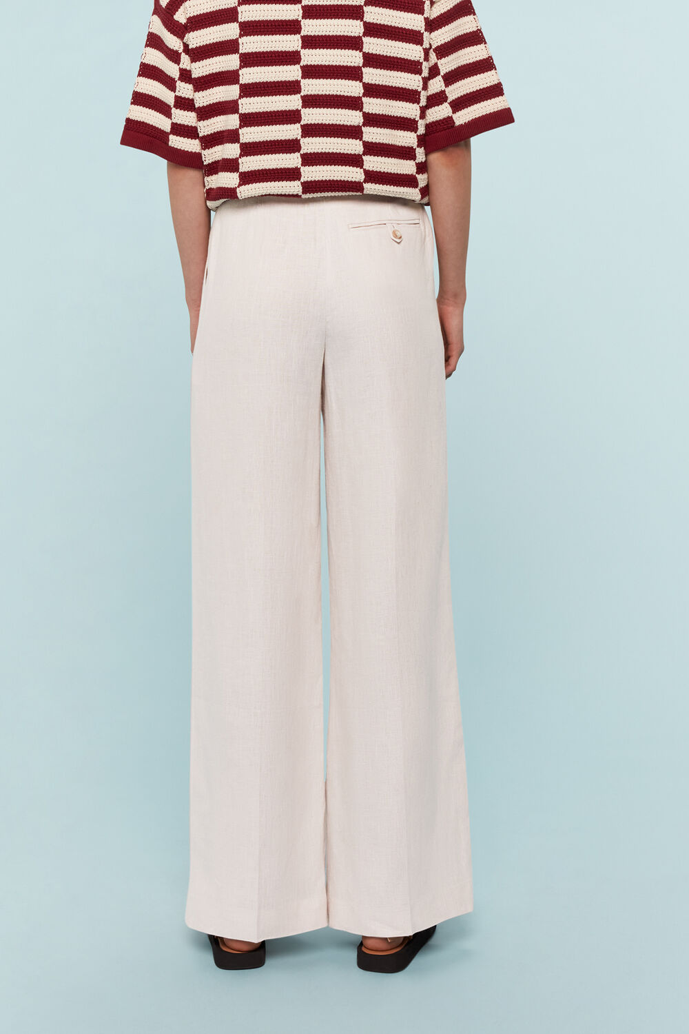 Lea Pleat Linen Trouser