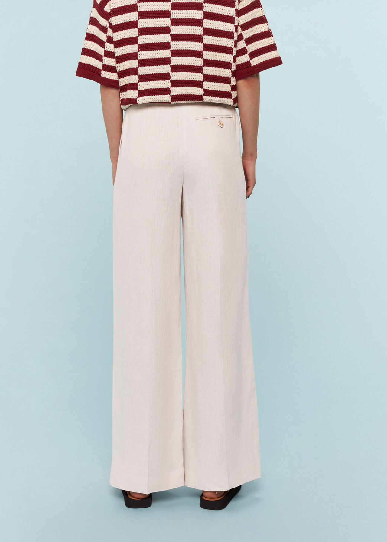 Lea Pleat Linen Trouser