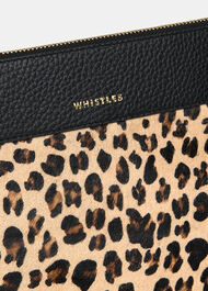 Leopard Panel Clutch