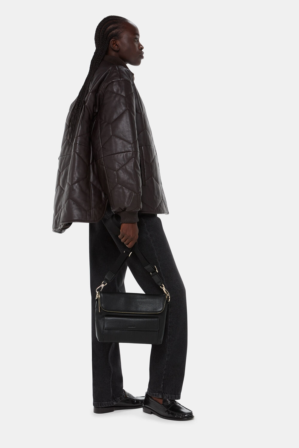 Black Vida Crossbody Bag
