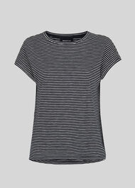 Stripe Minimal Cap Sleeve Navy/Multi